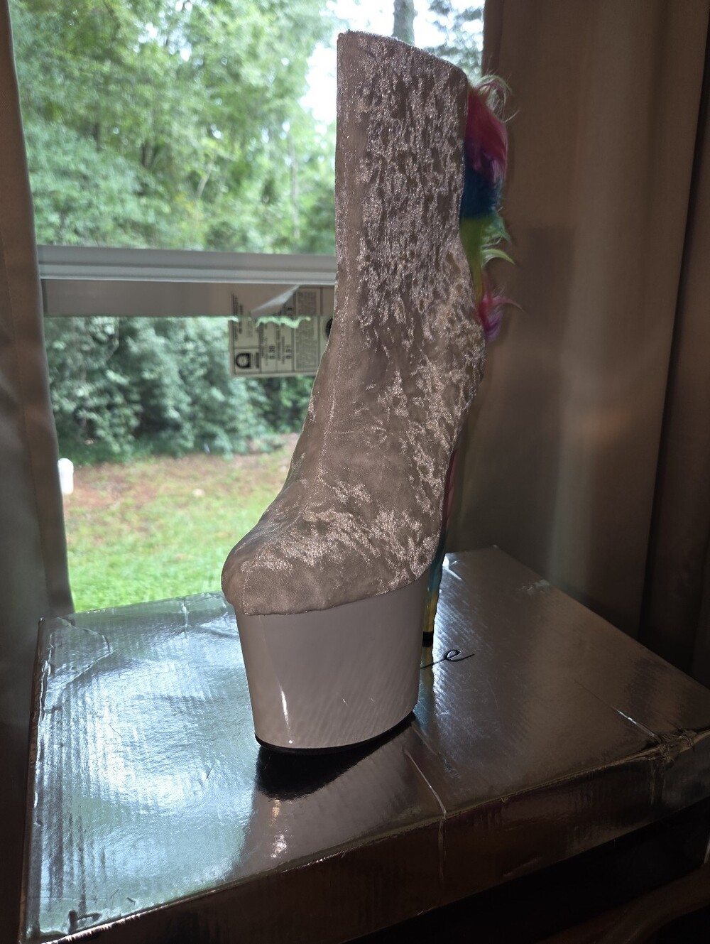 Unicorn Velvet Ankle Boots